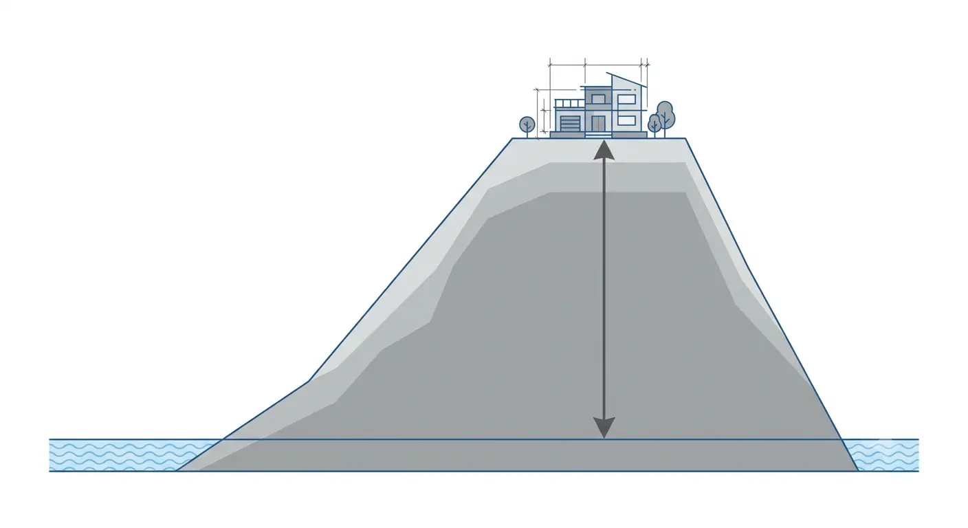 AMSL elevation - height of a site above mean sea level