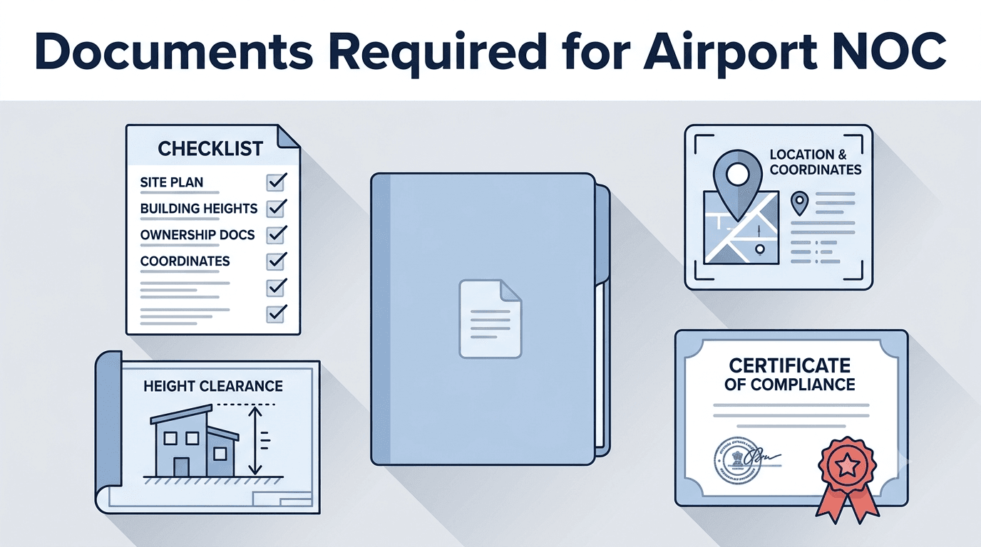 Documents Required for Airport Height Clearance NOC in India